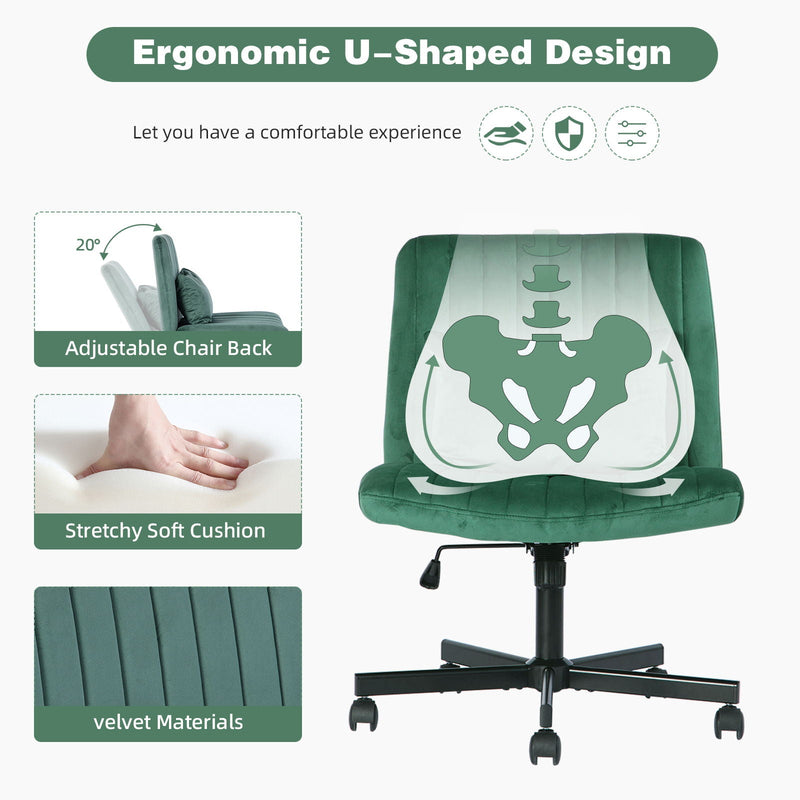 Criss Cross Office Chair With Adjustable Height, Ergonomic Design by HouseOfZazla