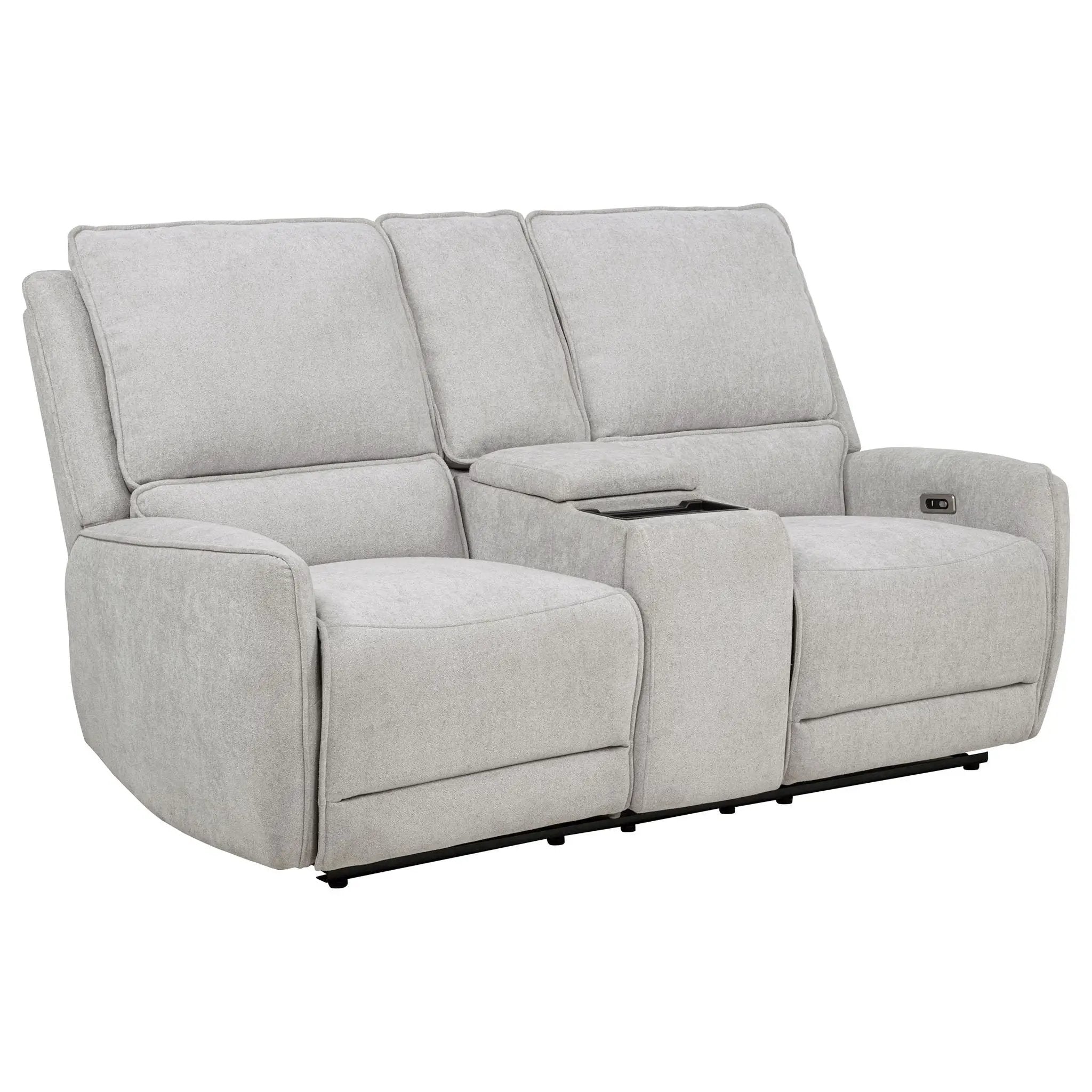Sylmar 2-piece Chenille Power Reclining Sofa Set Dove Grey by Unique Piece Furniture