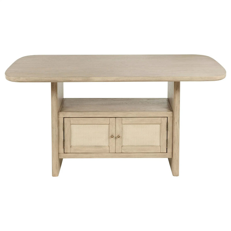 Kailani 7-piece Wood Counter Height Dining Set Beige Oak by Unique Piece Furniture
