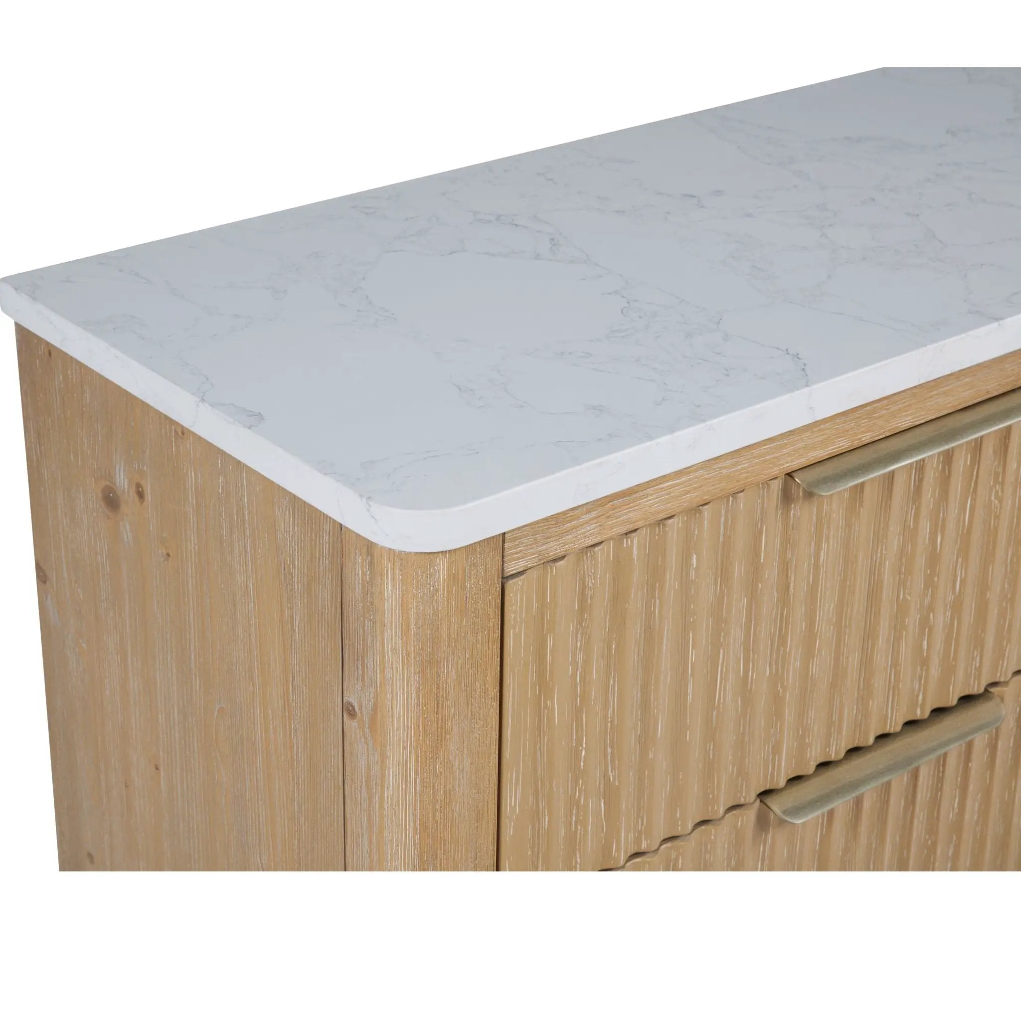 6 Drawers Dresser With Accented Hardware - Natural Wood by Unique Piece Furniture