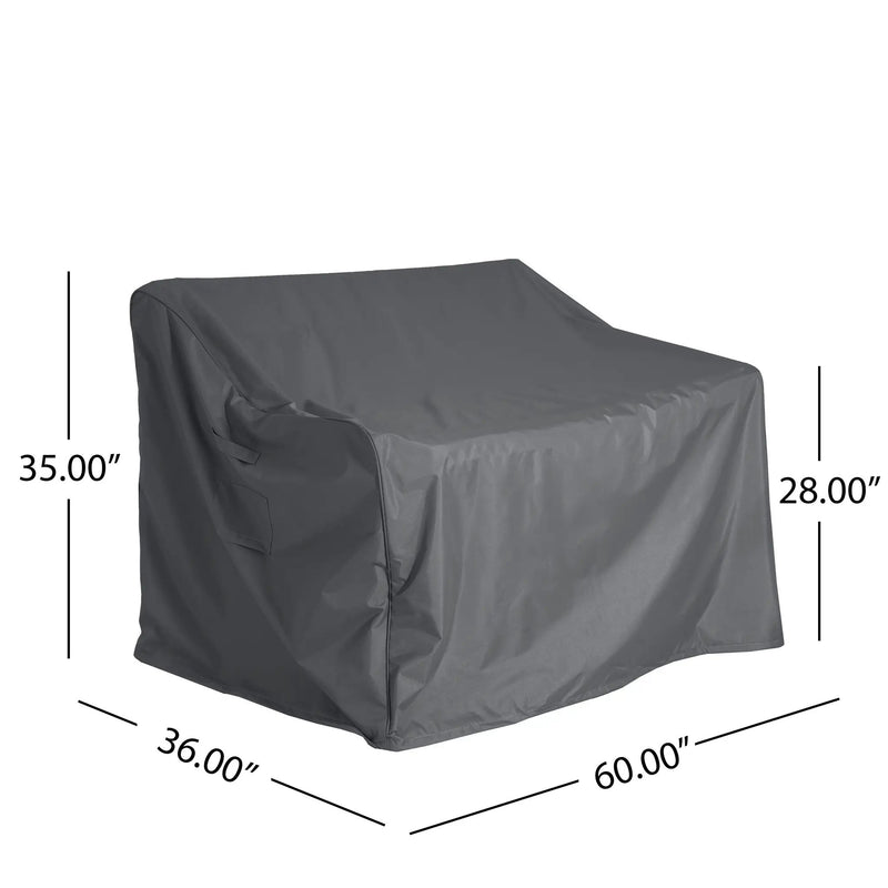 Shield Outdoor Loveseat Sofa Cover Dark Gray by HouseOfZazla