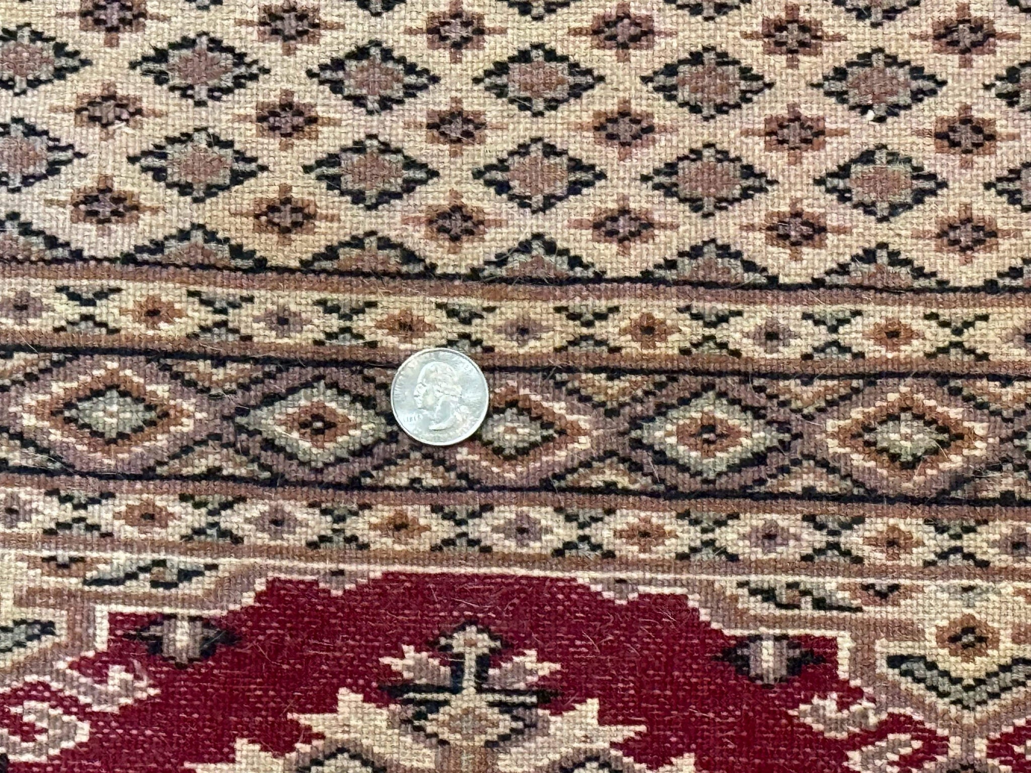Pakistani Runner Rug 2.8 x 7.6, Red Turkoman Bokhara Runner by Jewel Rugs