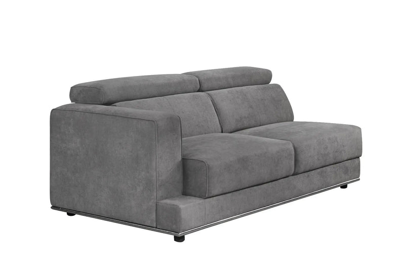 Alwin - Modular Lf Sofa - Dark Gray Fabric by Unique Piece Furniture