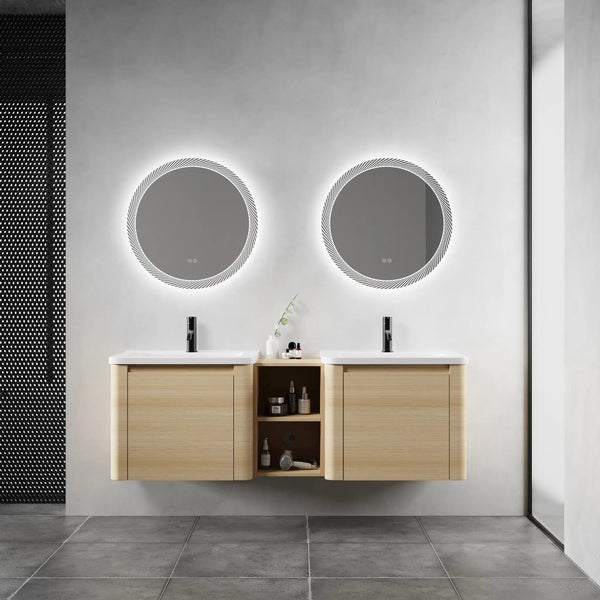 60'' Wall-Mounted Bathroom Vanity with Storage