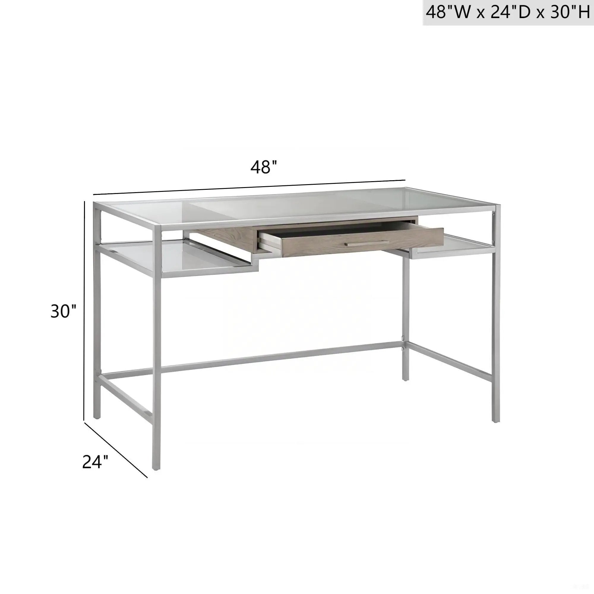Adela - Writing Desk - Antique Silver by Unique Piece Furniture