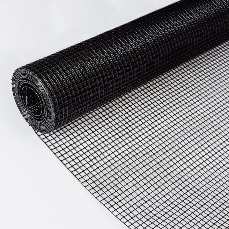 Vinyl Coated Hardware Cloth, 21 Gauge, Galvanized Steel, For Poultry Netting And Chicken Coop - Black by HouseOfZazla