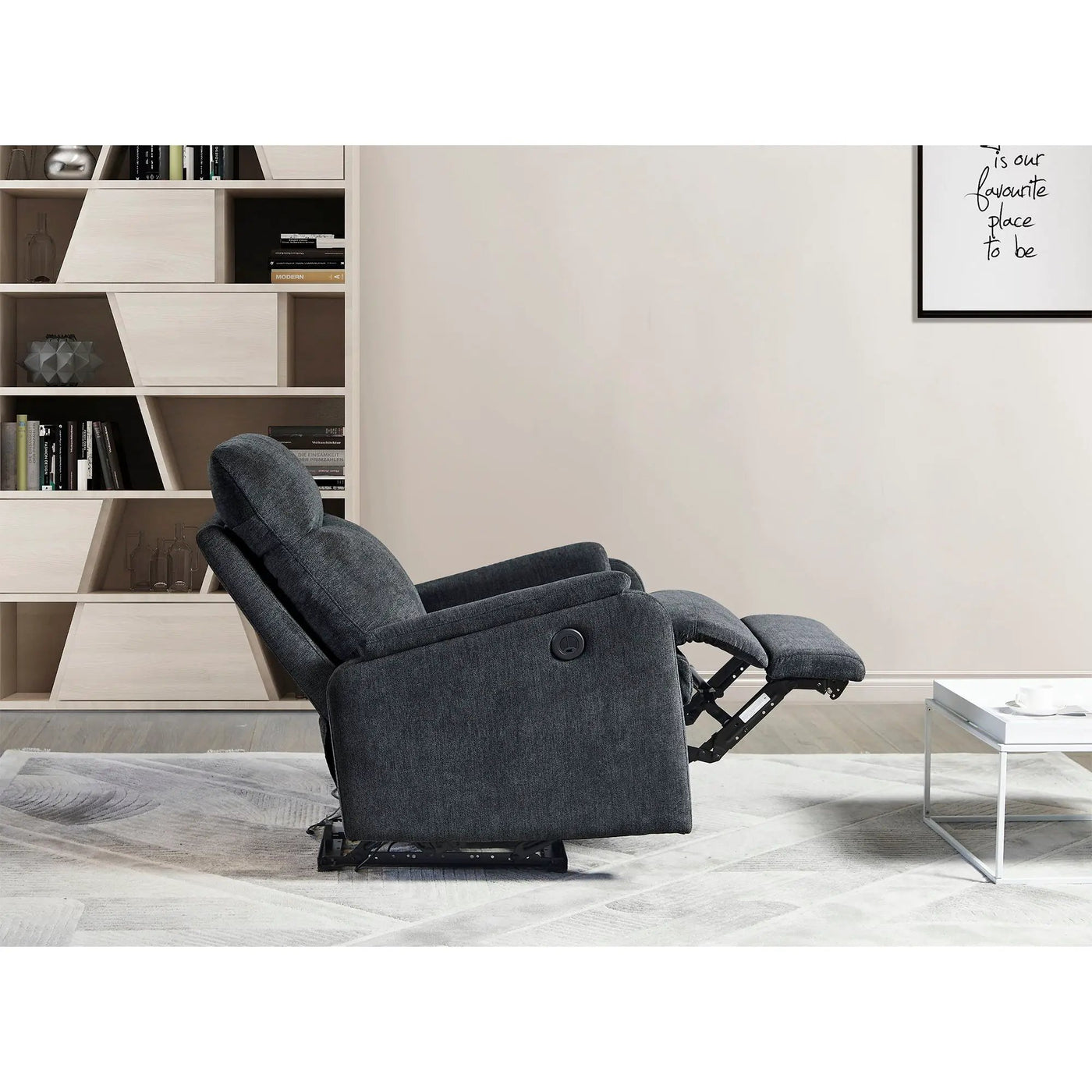 Recliner Chair With Power Function Easy Control Big Stocks, Recliner Single Chair For Living Room, Bed Room by Unique Piece Furniture