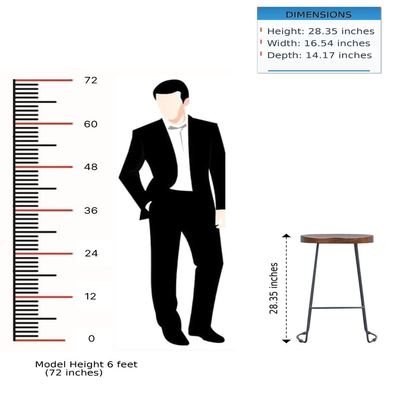 Chunky Bar Stool - Chestnut by HouseOfZazla