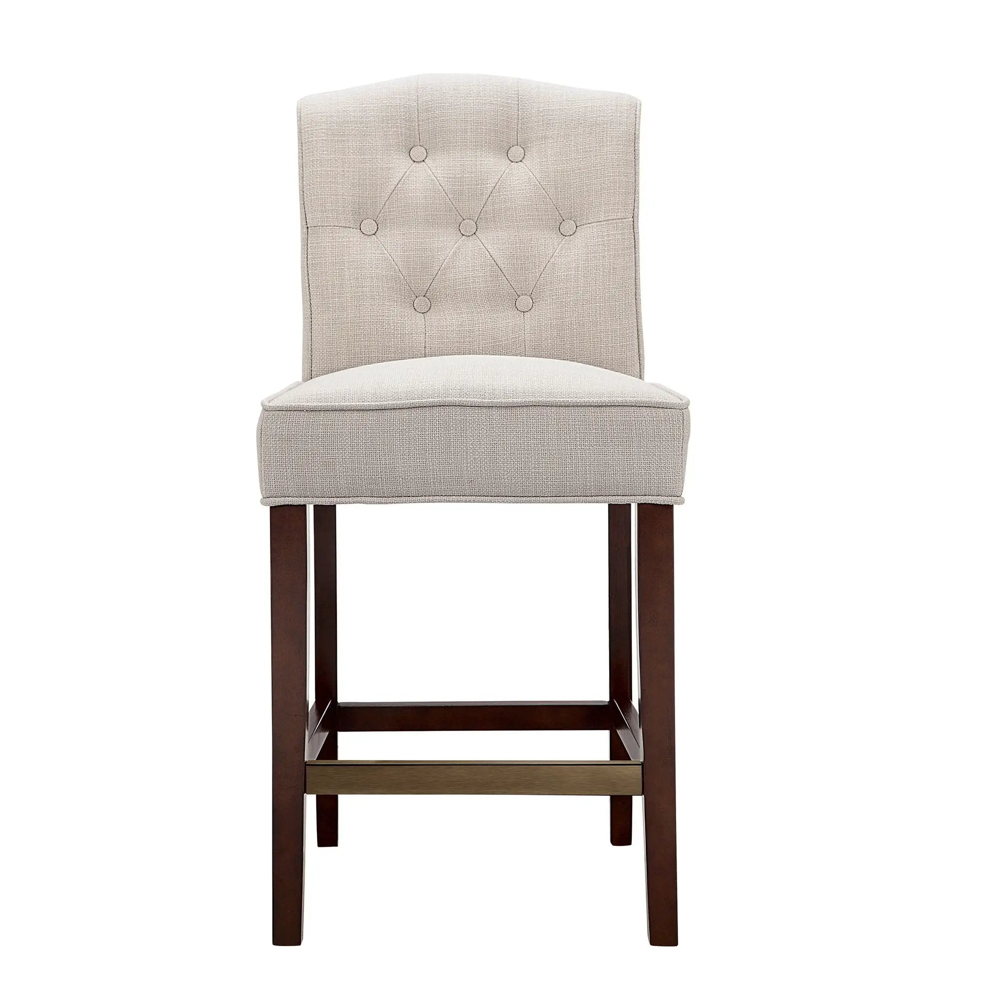 Tufted Counter Stool With Button Tufted Back - Tan by Unique Piece Furniture