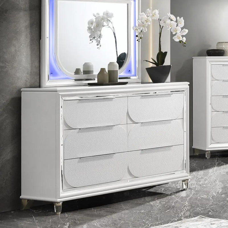 Tarian - Dresser - Pearl White by Unique Piece Furniture