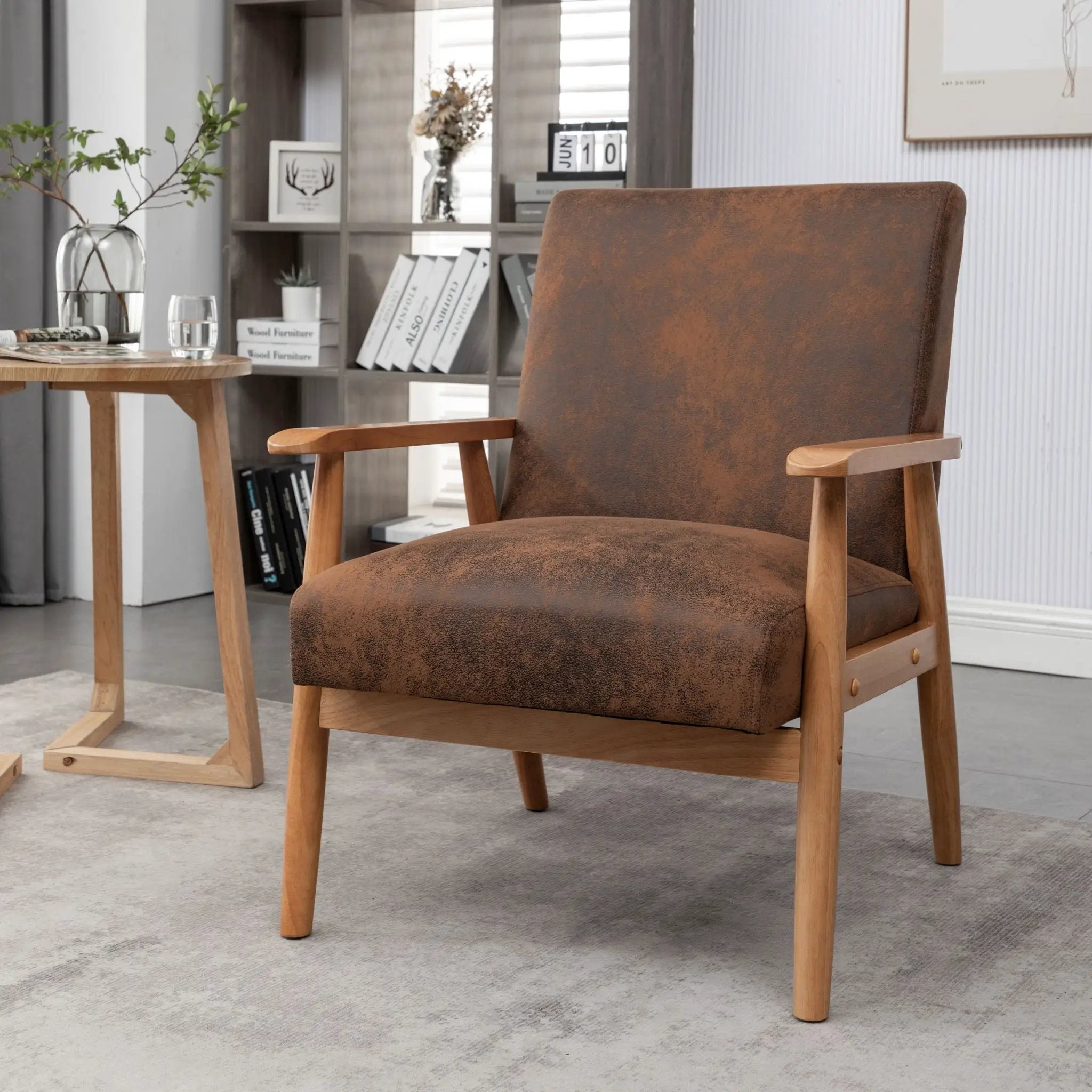 Wide Arm Chair - Light Brown by HouseOfZazla