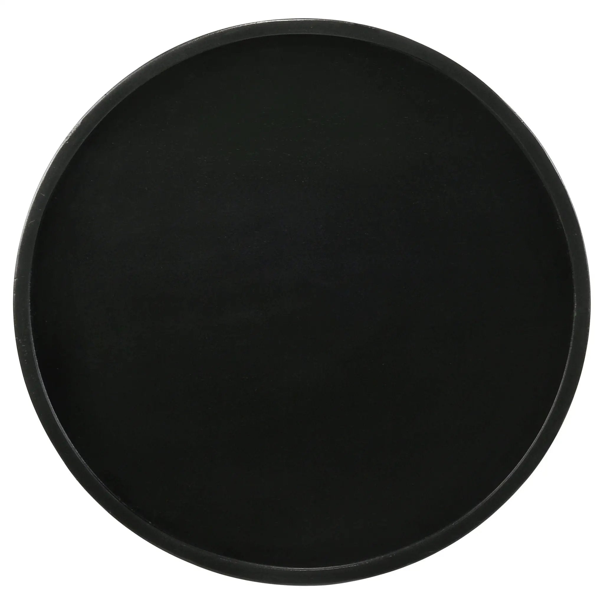 Stain Pedestal Accent Round Table With Lipped Top - Black