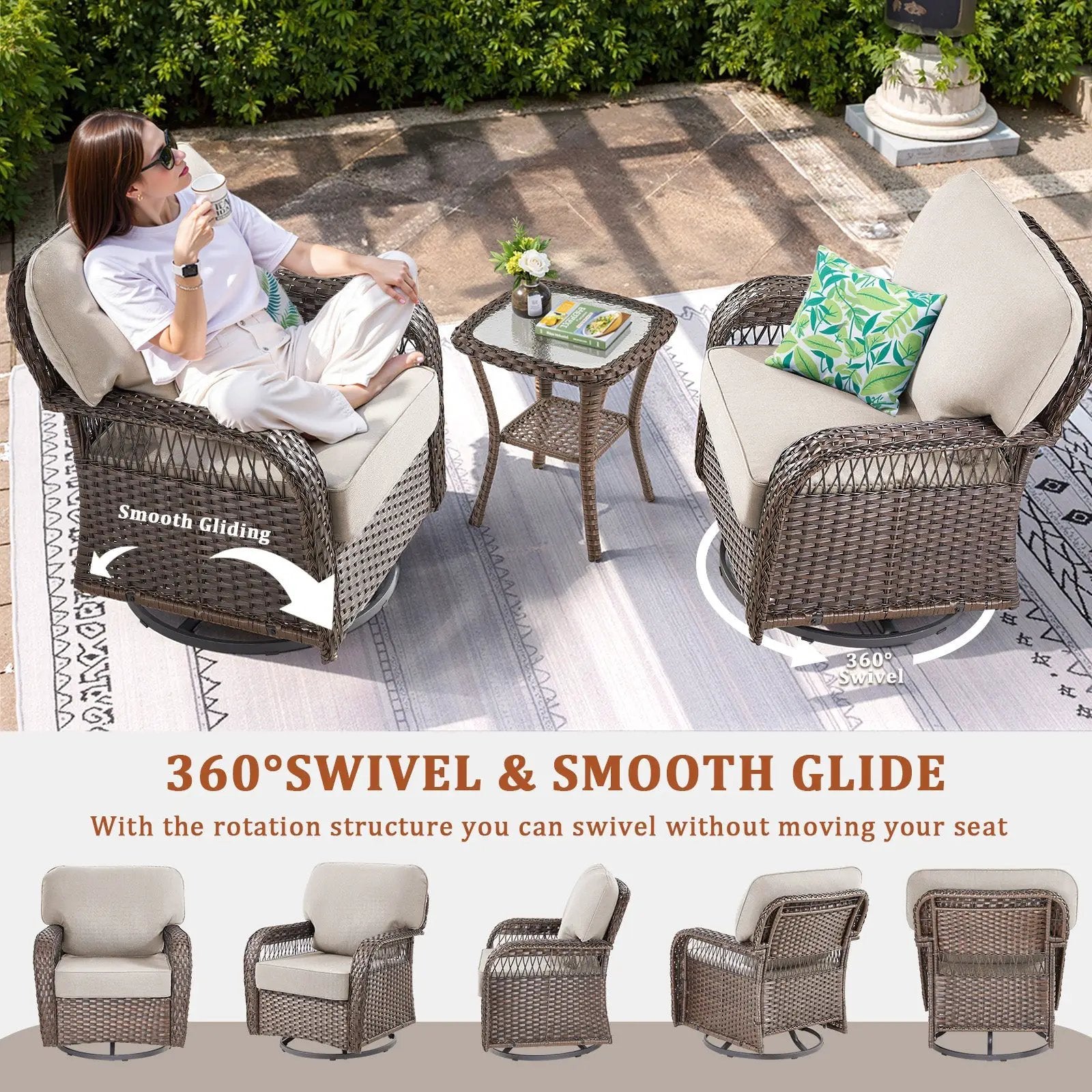 Outdoor Glider Chairs Set of 2 by HouseOfZazla