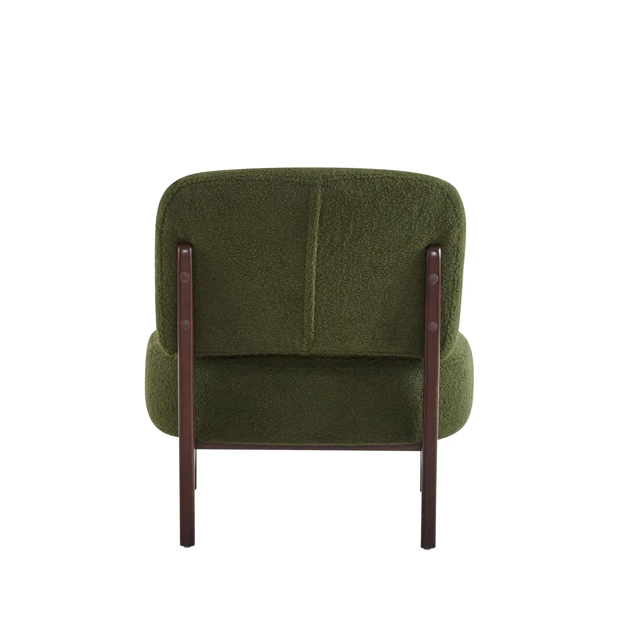 Modern Boucle Lounge Chair With Solid Wood Frame by HouseOfZazla