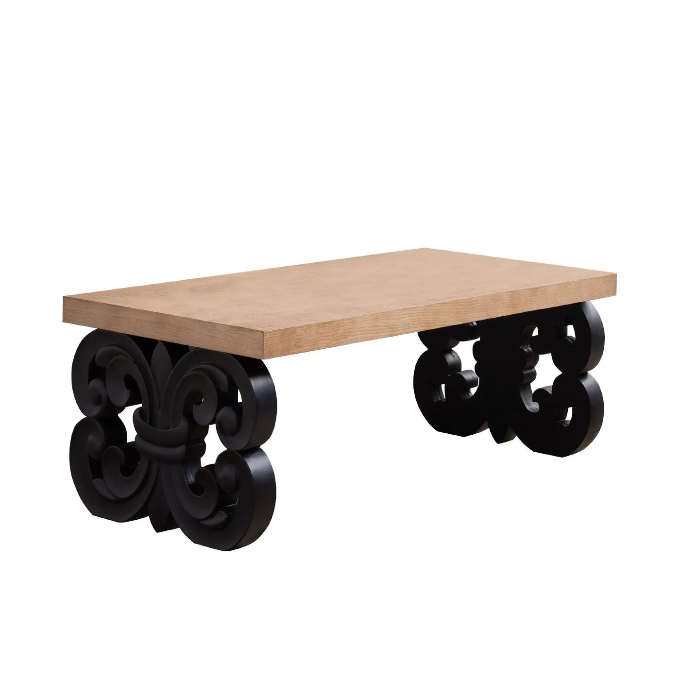 Ornate Scroll Base Coffee Table by Unique Piece Furniture