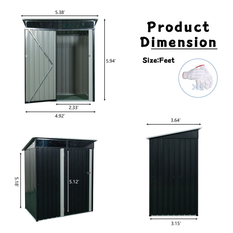 Outdoor Metal Storage Shed Transparent Plate by HouseOfZazla