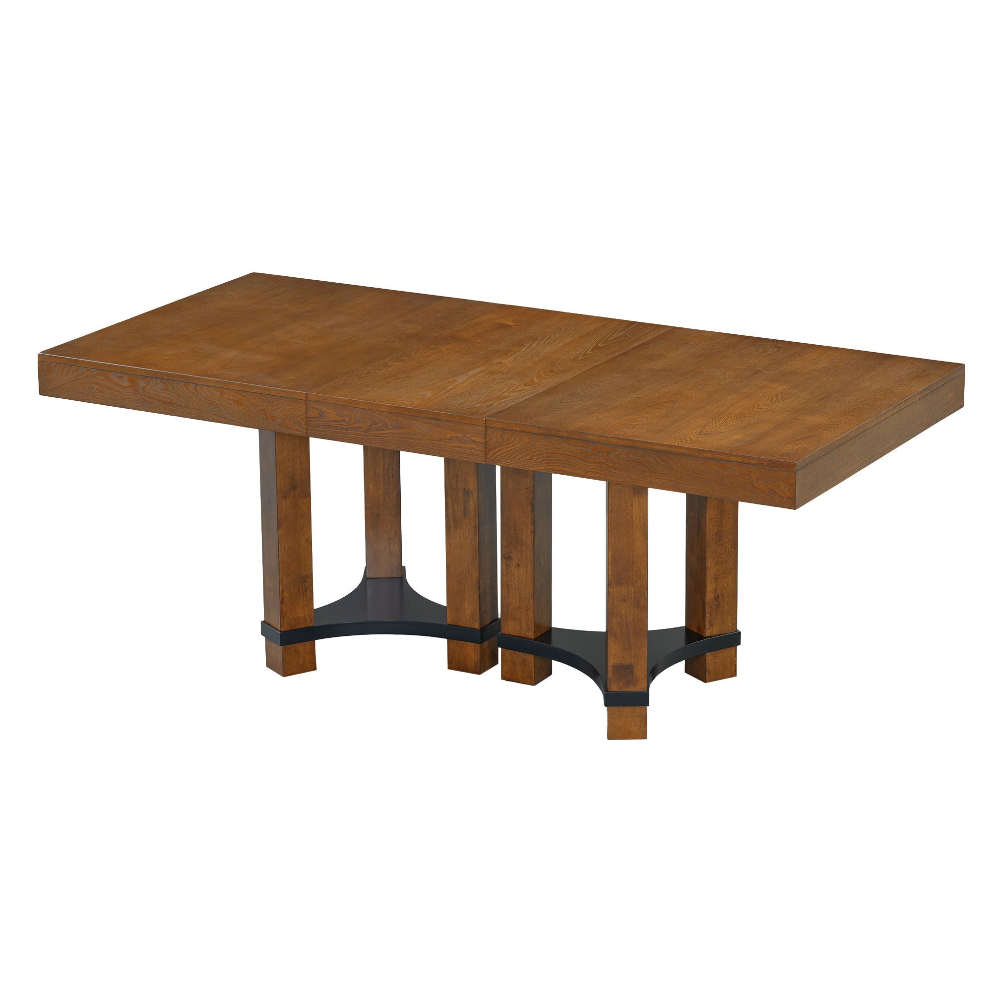 Topmax - 7 Piece Rustic Extendable Dining Table Set With Removable Leaf, 2 Arm Chairs And 4 Armless Chairs by HouseOfZazla