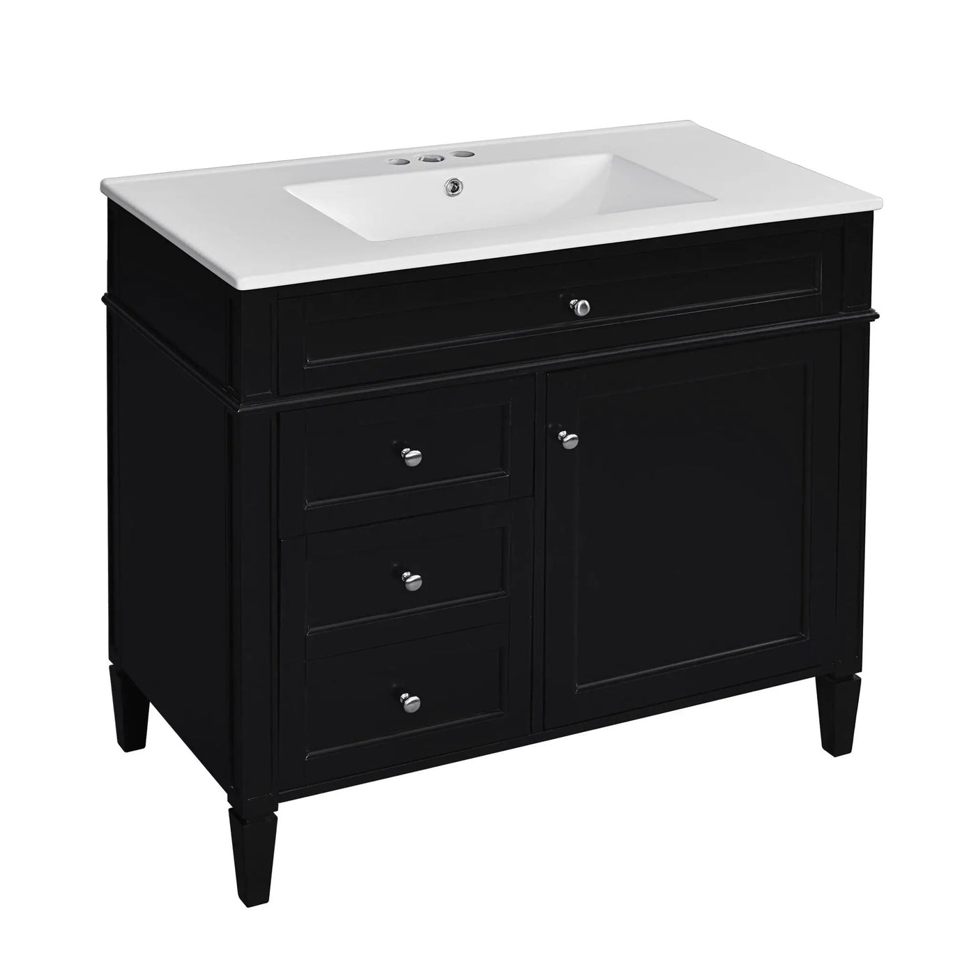 Bathroom Vanity With Top Sink, 2 Drawers And Tip Out Drawer by HouseOfZazla