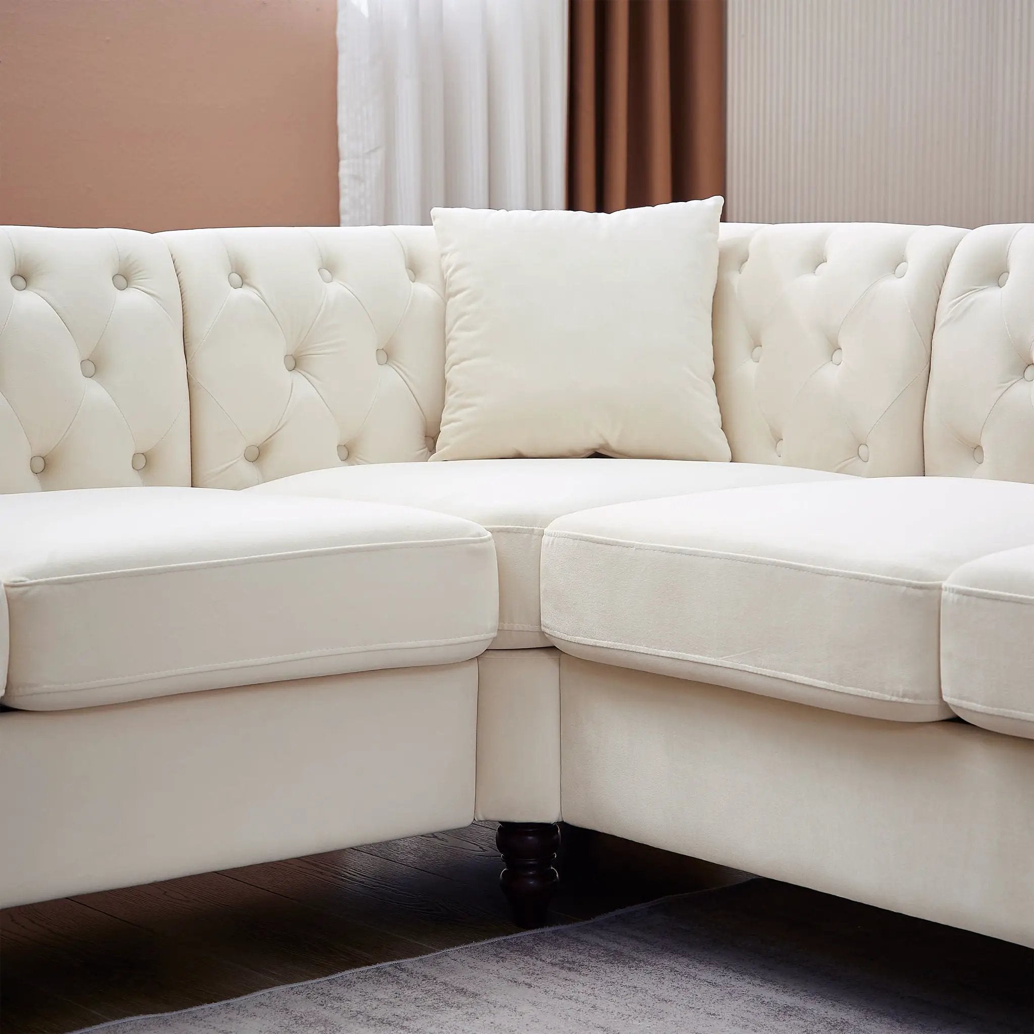 Streamline Modern L-Shaped Corner Sofa by HouseOfZazla
