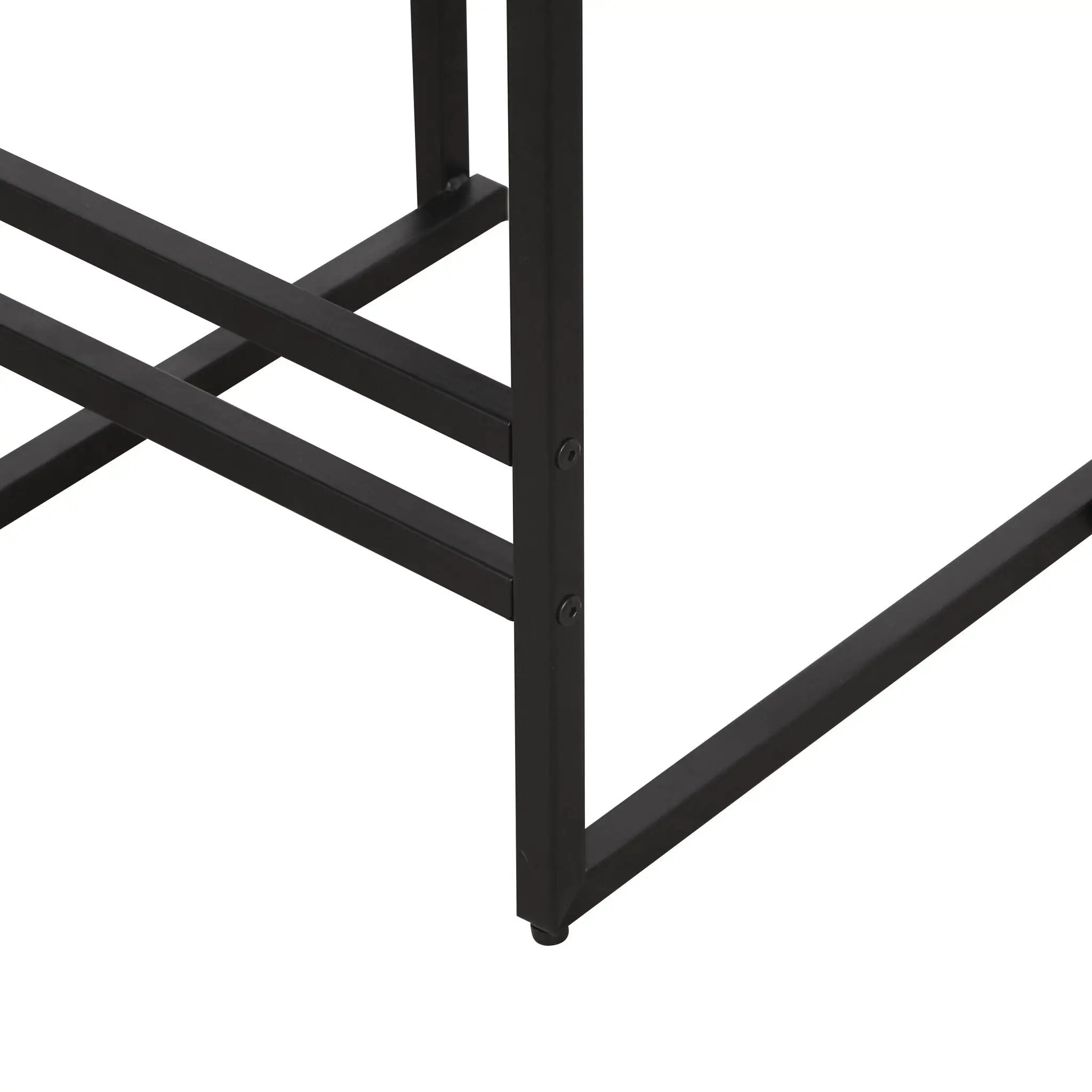 Elegant Bar Stool Set With Backrest And Footrest, Counter Height (Set of 2) by HouseOfZazla