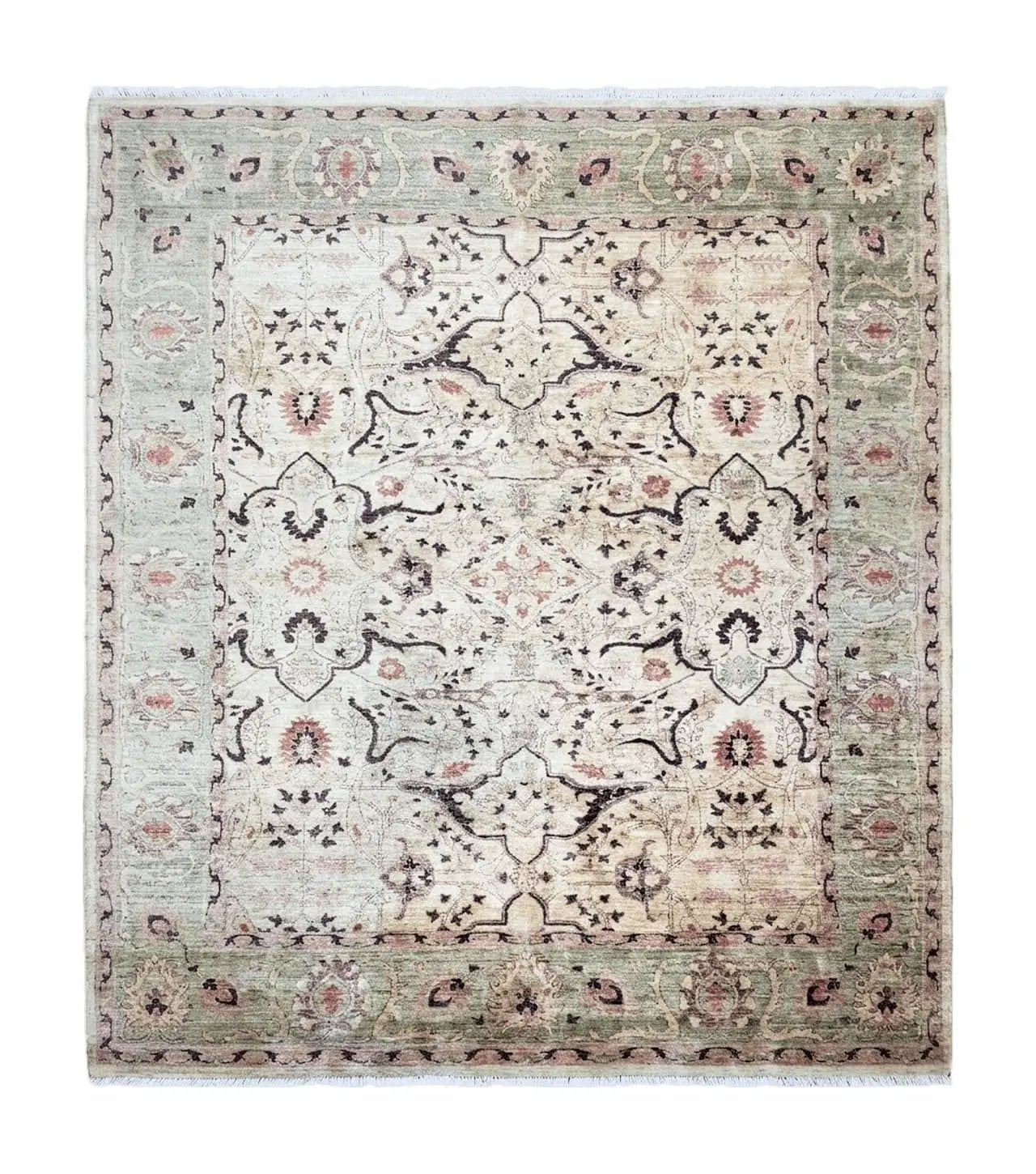 Pakistani Peshawar Rug 8x10, Farmhouse Rug, Oushak Carpet, Wool by Jewel Rugs