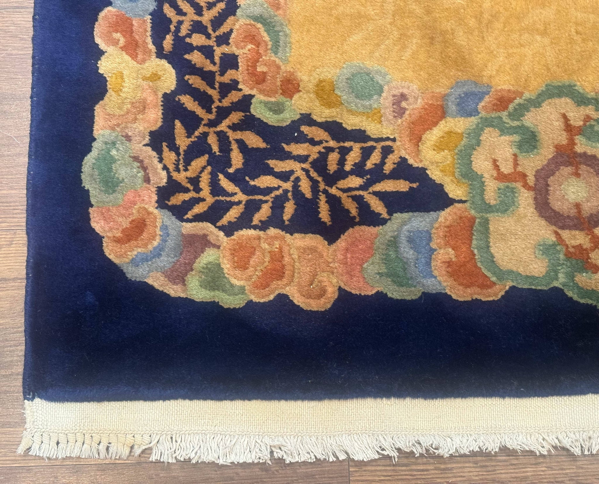 Chinese Wool Rug 3x5, Vintage Carpet, Handmade by Jewel Rugs