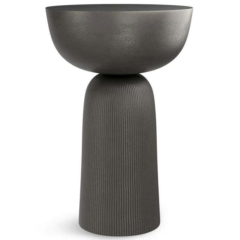 Hughes - Cast Aluminum Side Table - Black by HouseOfZazla