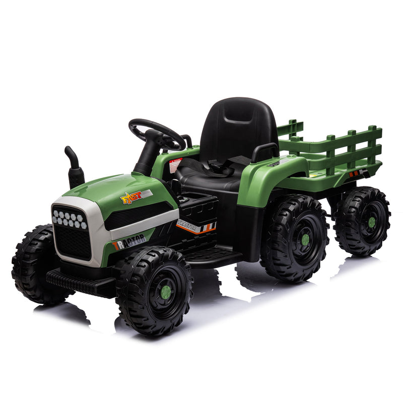 Ride On Tractor With Trailer - 24V Battery Powered Electric Tractor Toy by HouseOfZazla