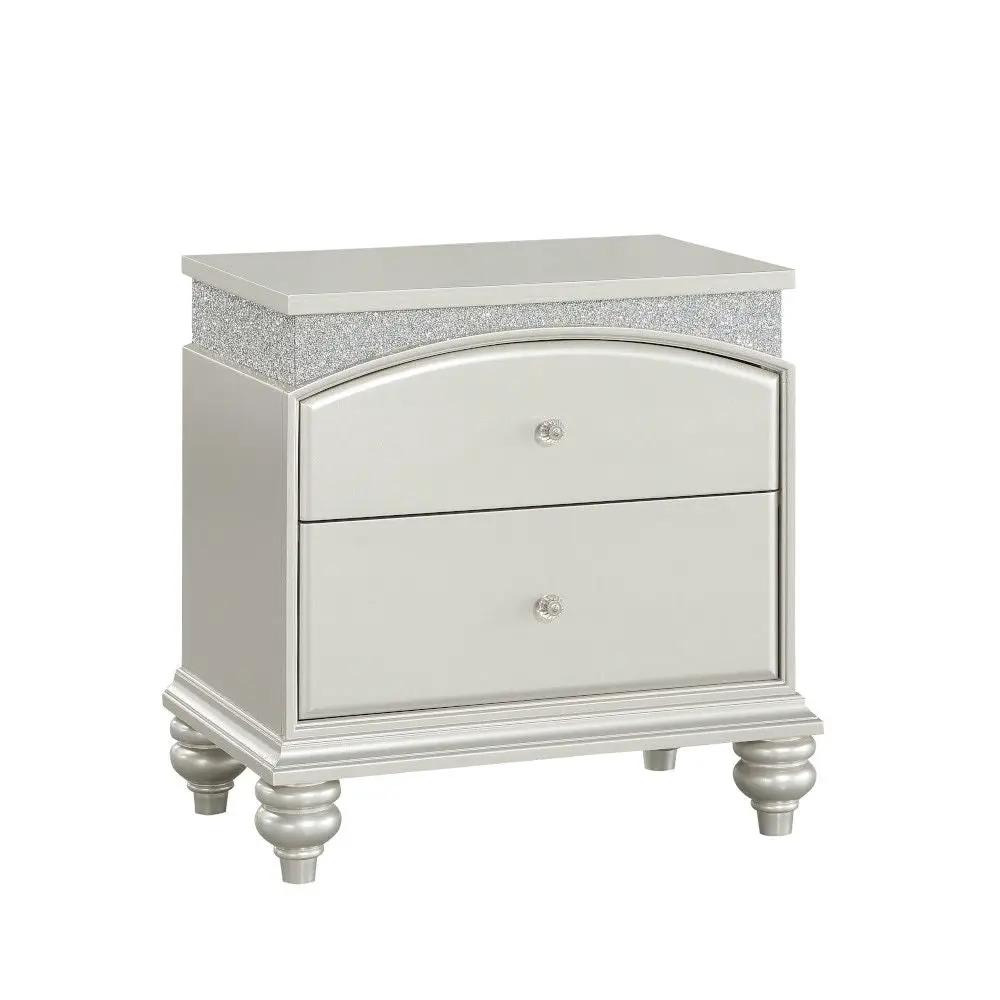 Maverick - Night Stand - Silver by Unique Piece Furniture