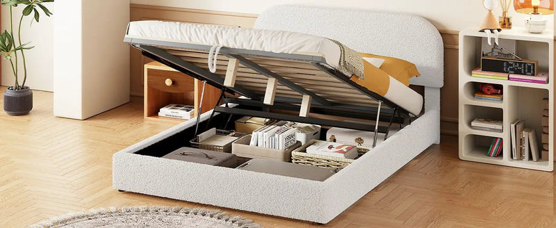 Upholstered Platform Bed With Hydraulic Storage System by HouseOfZazla