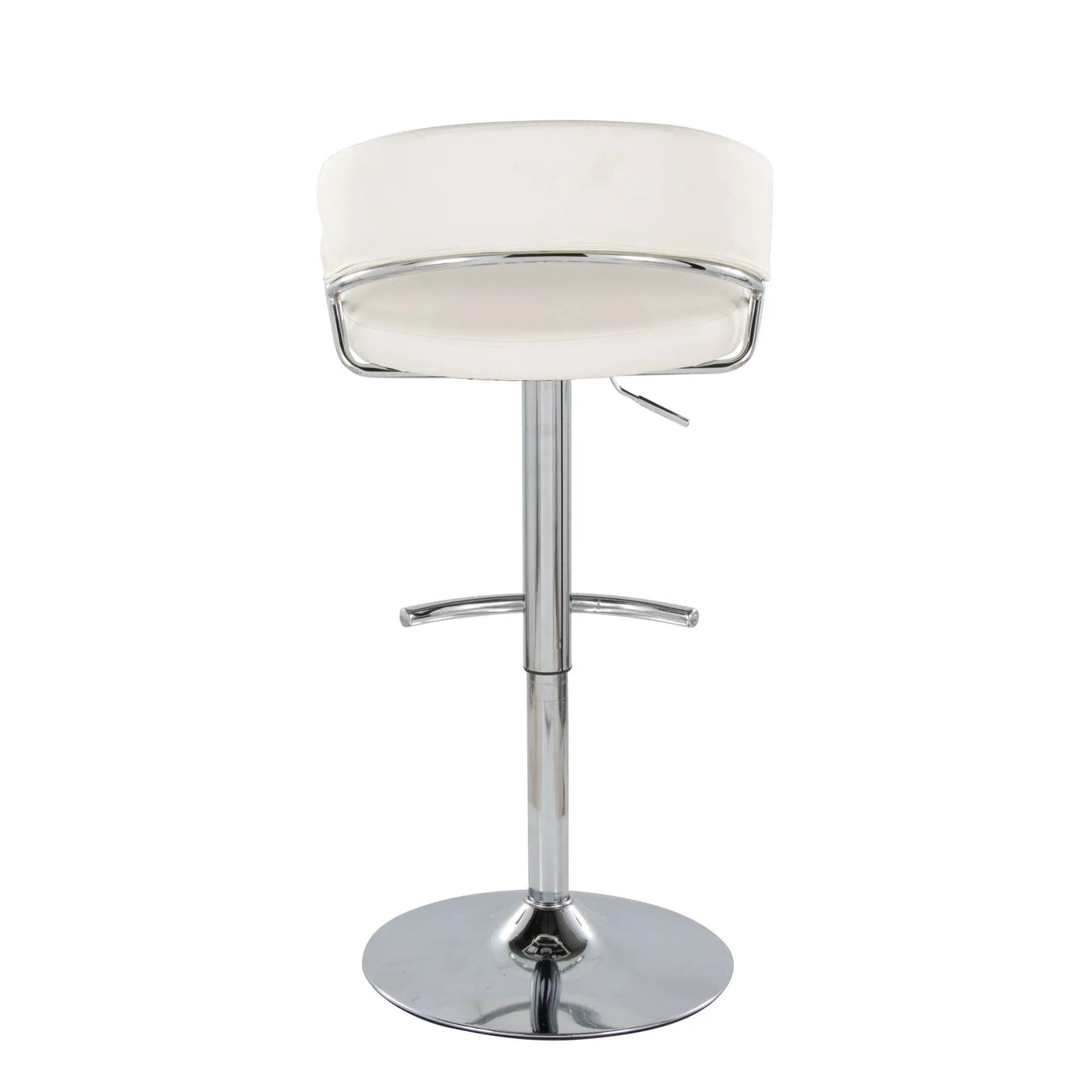 Jie - Contemporary Adjustable Barstool With Swivel & Rounded T Footrest (Set of 2) by HouseOfZazla