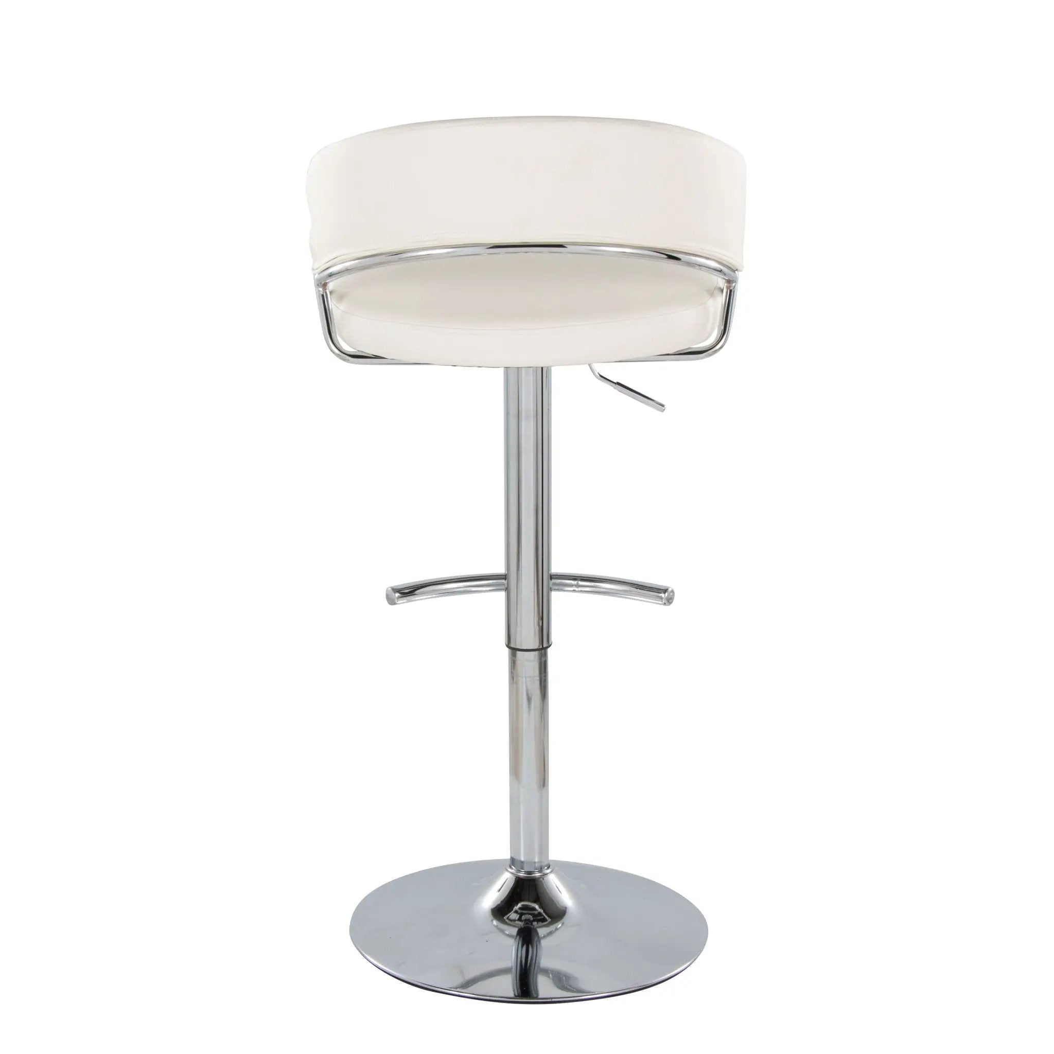 Jie - Contemporary Adjustable Barstool With Swivel & Rounded T Footrest (Set of 2) by HouseOfZazla