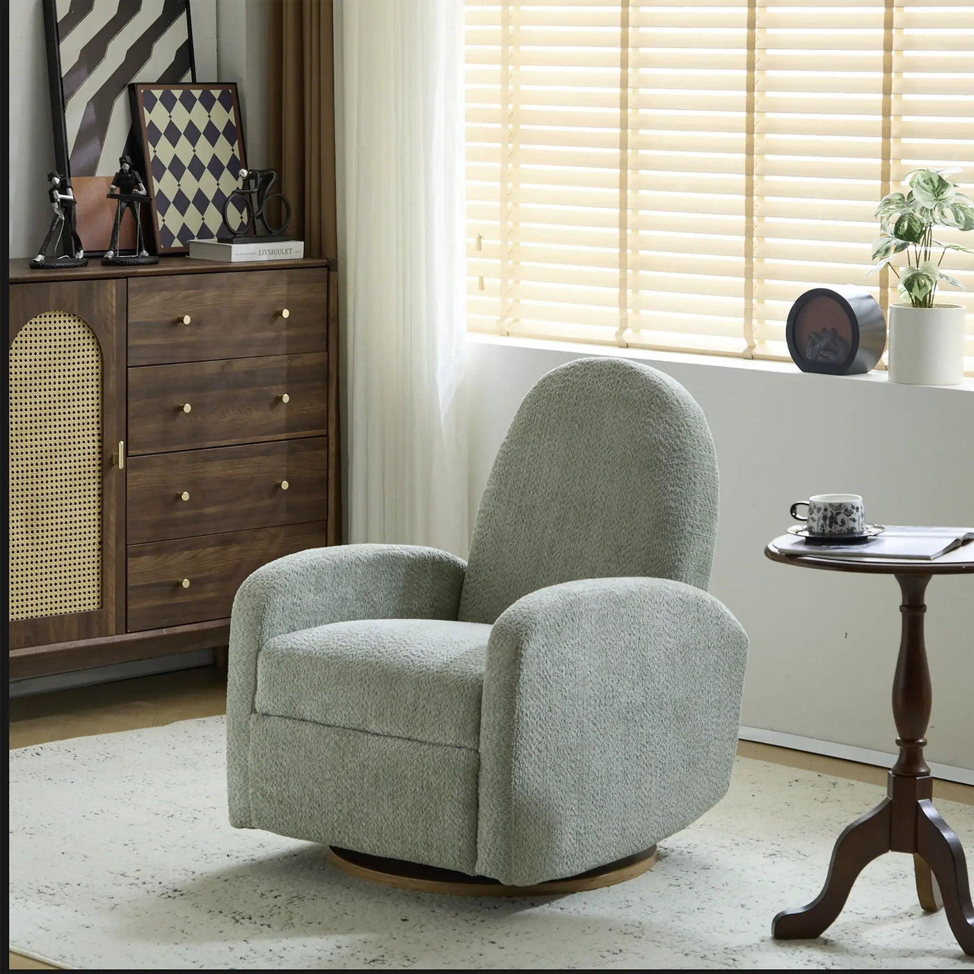 Contemporary 360 Swivel and Glider Recliner Chair by HouseOfZazla