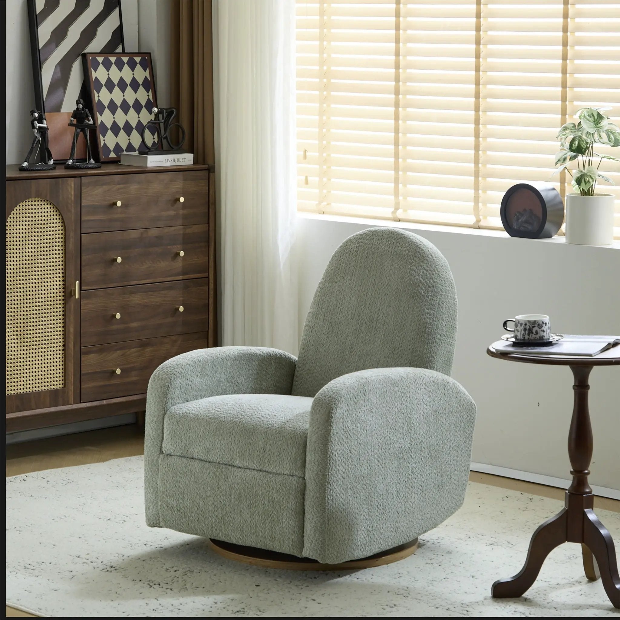 Contemporary 360 Swivel and Glider Recliner Chair by HouseOfZazla