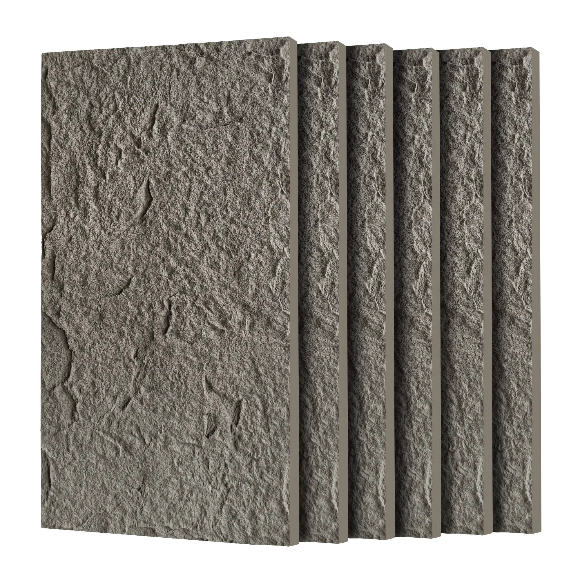 3D Faux Stone Wall Panels, 6 PCS PU Wainscoting Panel by HouseOfZazla