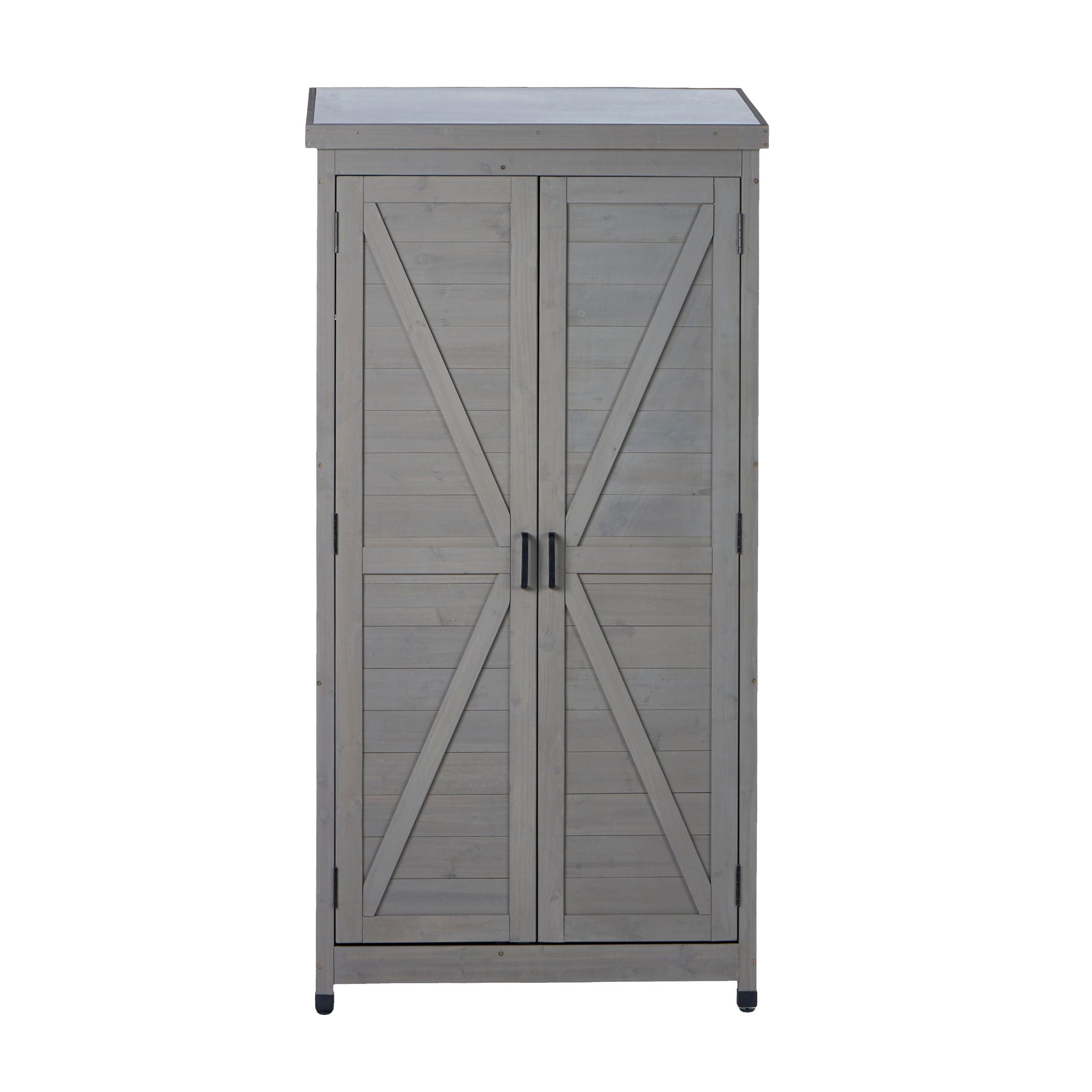 Outdoor Storage Shed With Vertical Tool Cabinet For Backyard by HouseOfZazla