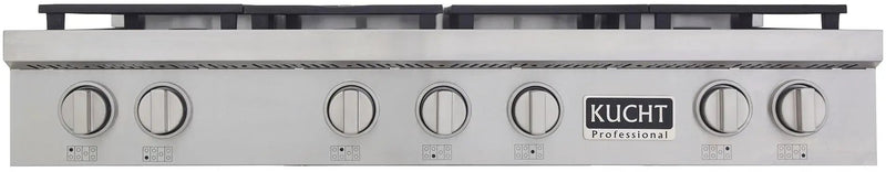 Kucht 48" Inch Gas Sealed Burner Rangetop, KFX489T-S by Farmhouse Kitchen and Bath