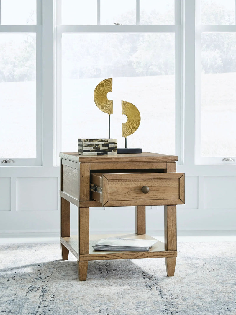 Sharlance - Rectangular End Table - Light Brown by Unique Piece Furniture