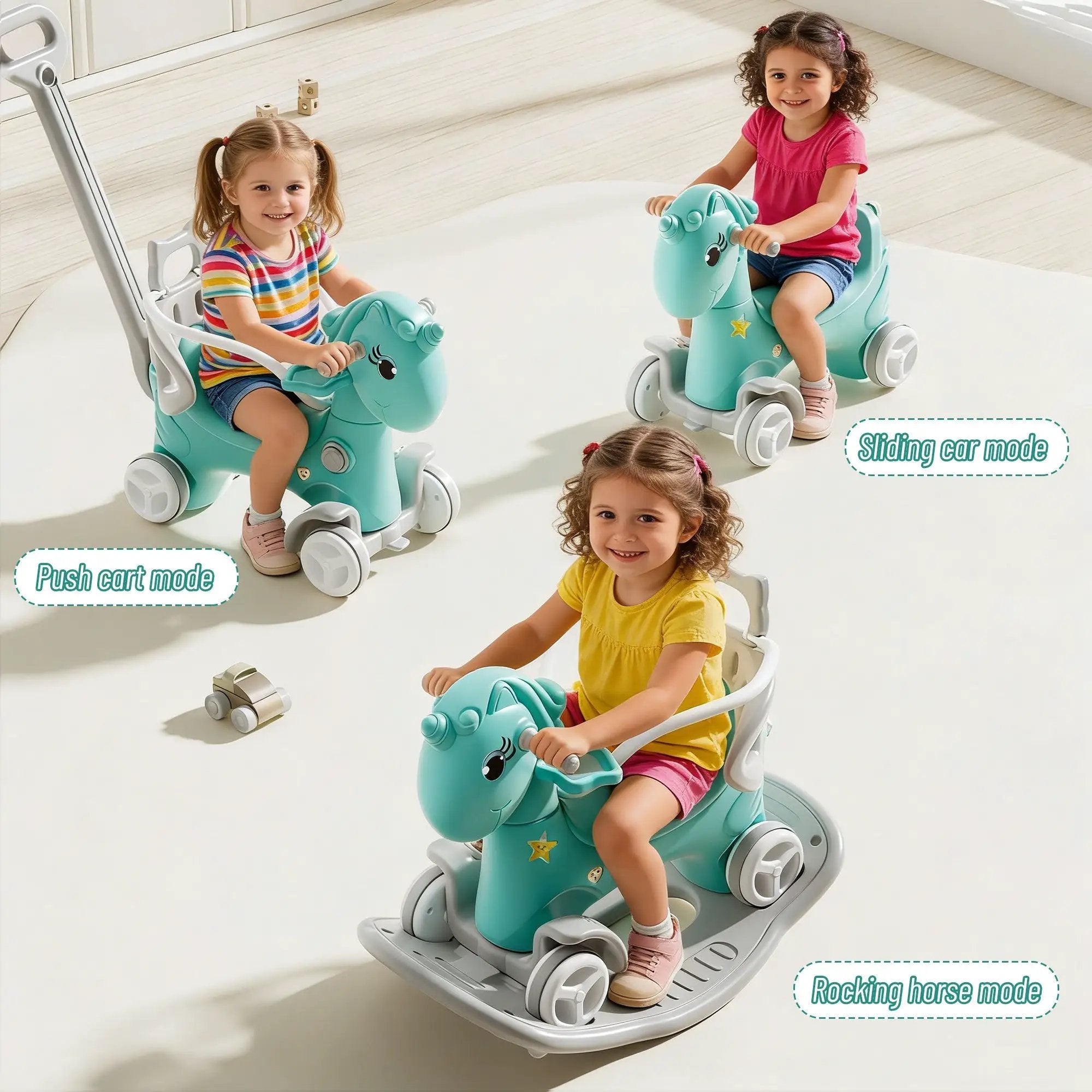 Rocking Horse for Toddlers - Balance Bike Ride-On Toy by HouseOfZazla