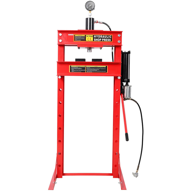 30 Ton Air Hydraulic Shop Press With Gauge, Adjustable H-Frame by HouseOfZazla