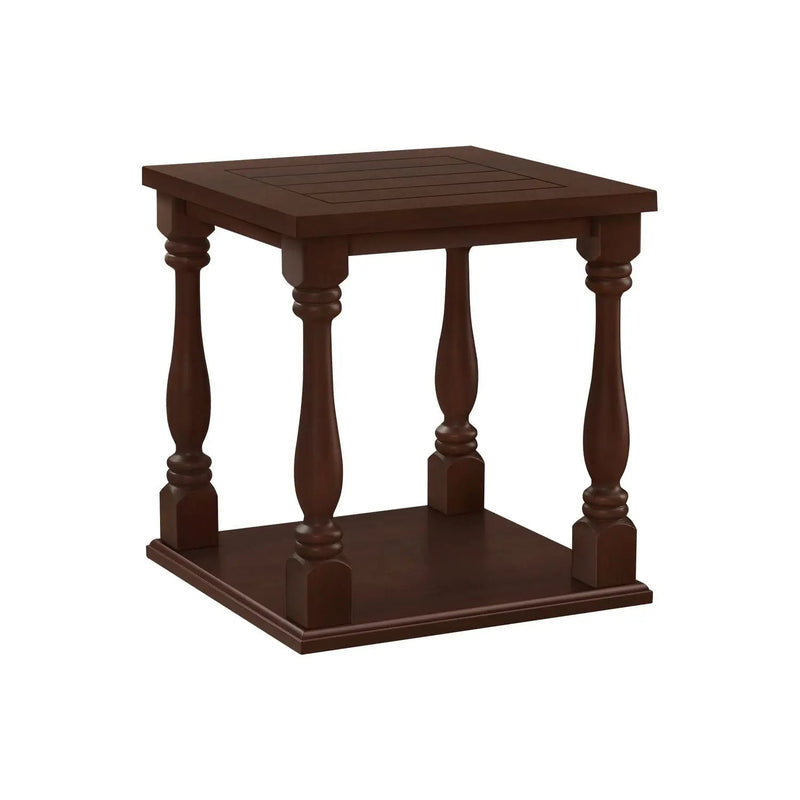 Accent Table, 2 Tier, Square, Traditional - Espresso by Unique Piece Furniture