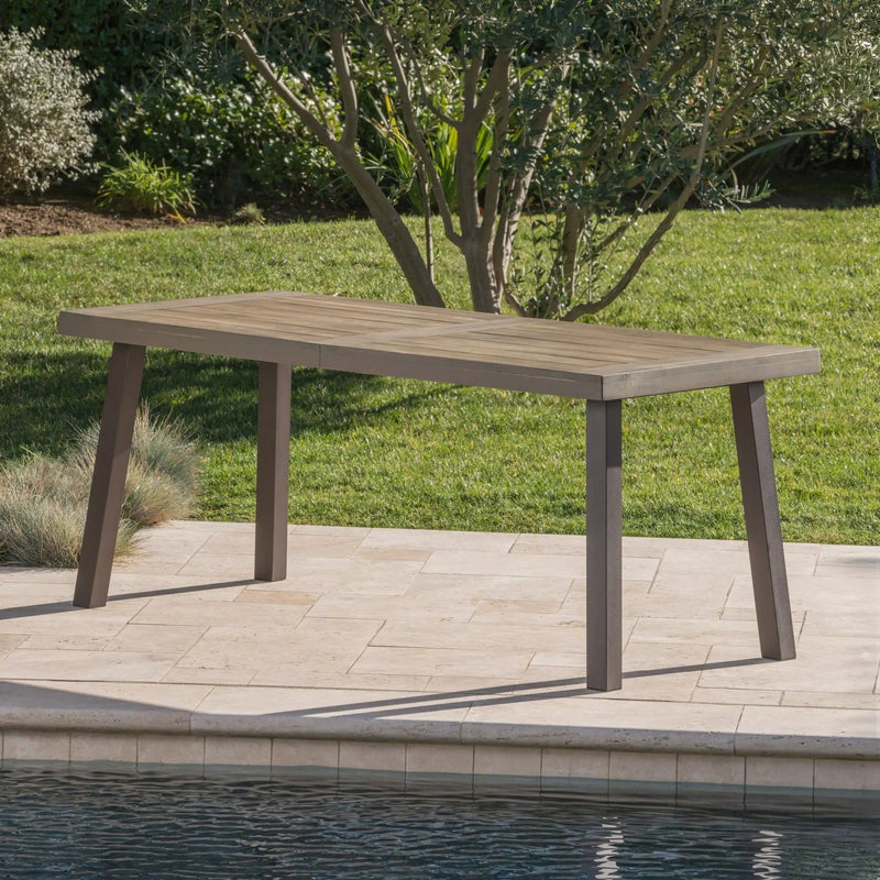 Acacia Wood Dining Table with Slat Design by HouseOfZazla