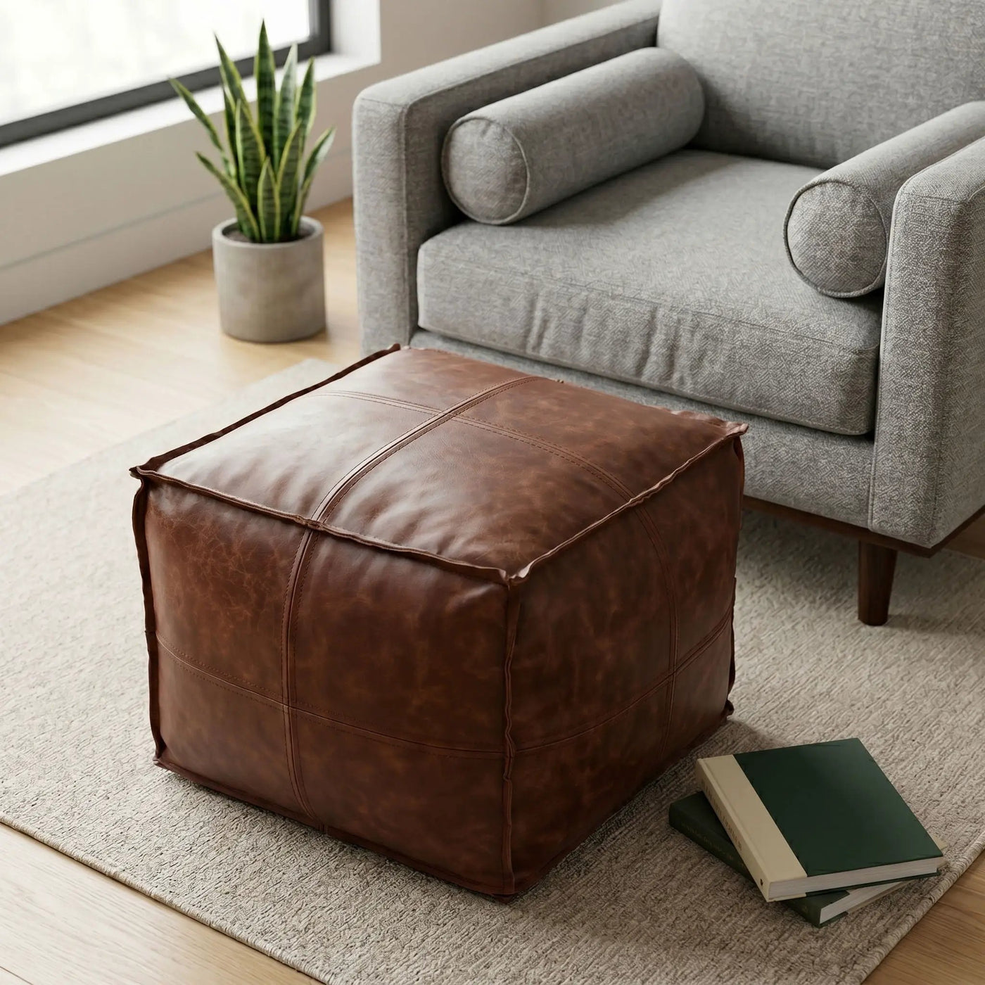 Sheffield - Handcrafted Square Pouf by Unique Piece Furniture