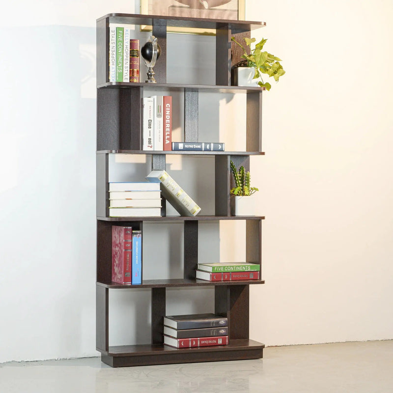 Modern 5 Tier Open Storage Bookcase by HouseOfZazla