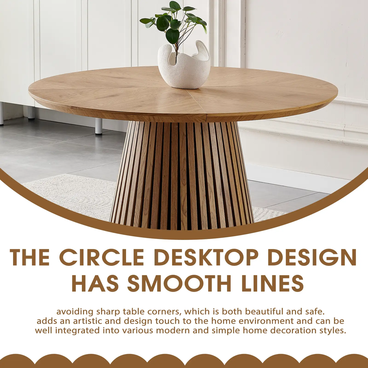 Wooden Dining Table - Modern Round Kitchen Design by HouseOfZazla