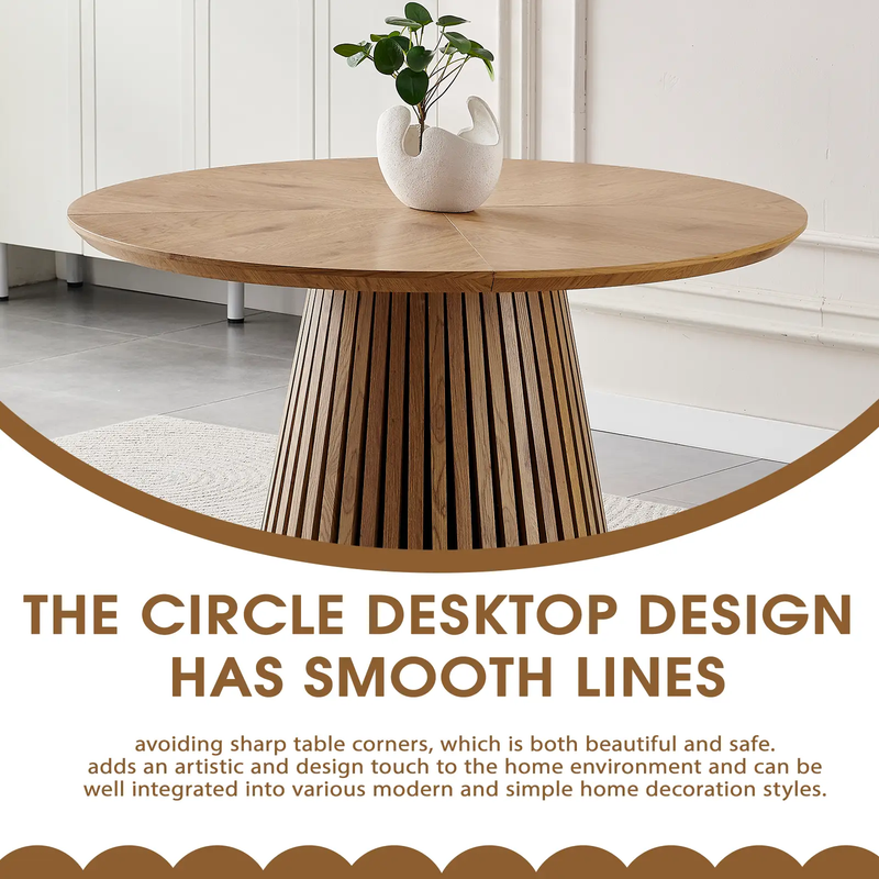 Wooden Dining Table - Modern Round Kitchen Design by HouseOfZazla