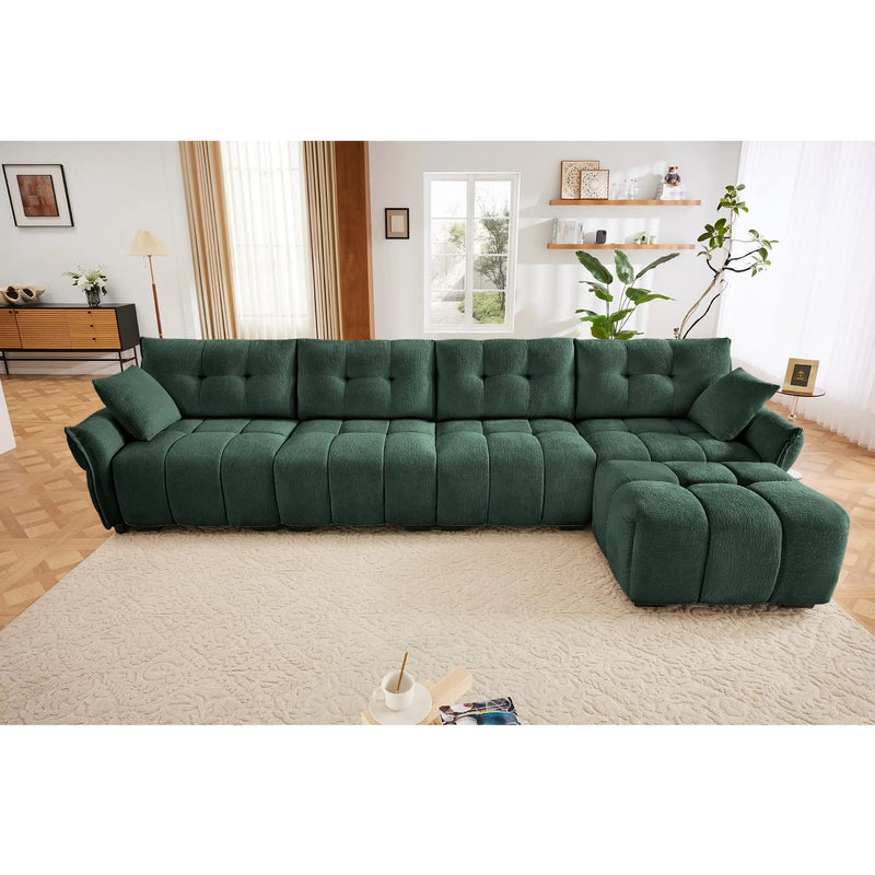 Modular 4-Seater Sofa With Ottoman by HouseOfZazla