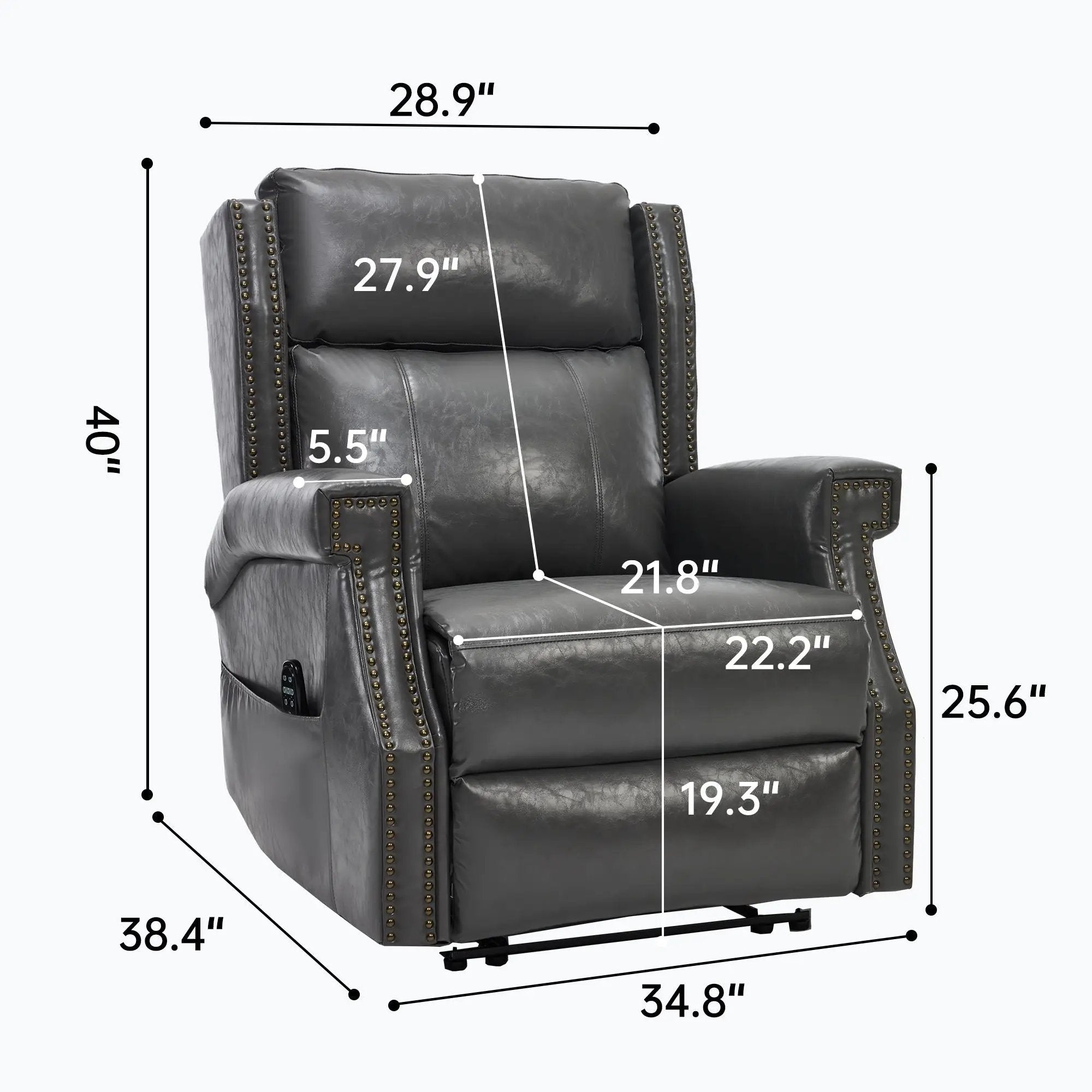Manual Recliner Chair With Heavy Duty Motion Mechanism, 8 Vibrating Nodes And 3 Massage Modes For Living Room by HouseOfZazla