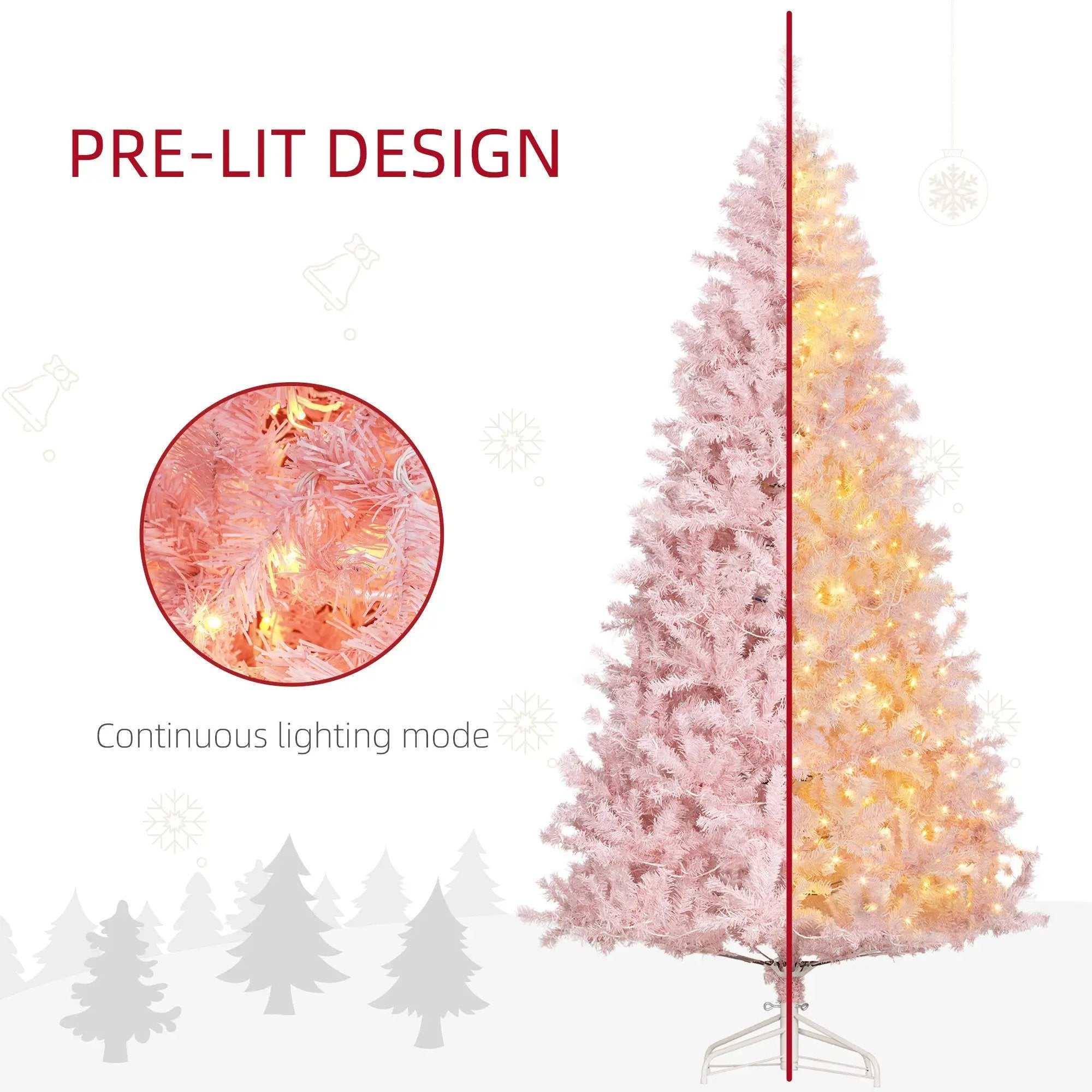 HOMCOM 7.5' Tall Prelit Christmas Tree by HouseOfZazla