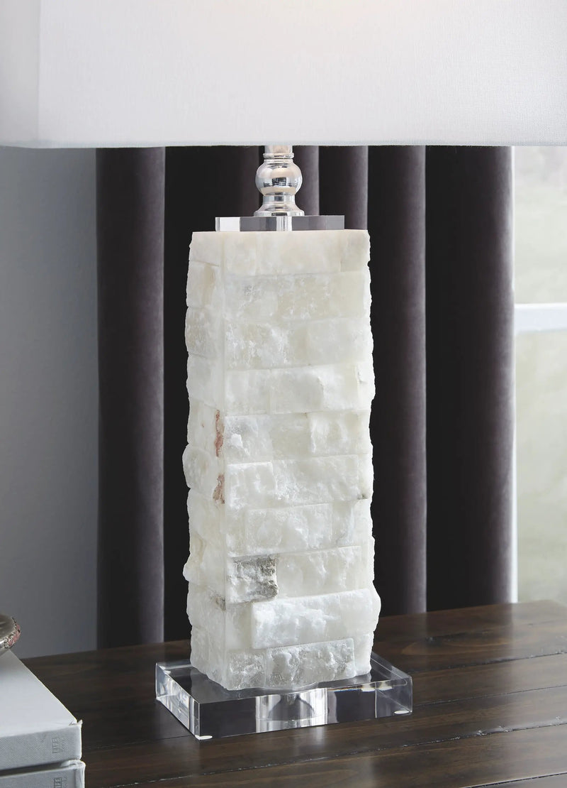 Malise - Alabaster Table Lamp - White by Unique Piece Furniture